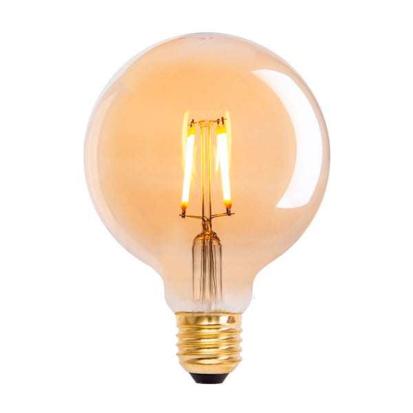 3er-Set LED Leuchtmittel E27-Fassung 4,1 Watt , aus Metall und Glas, warmweiß