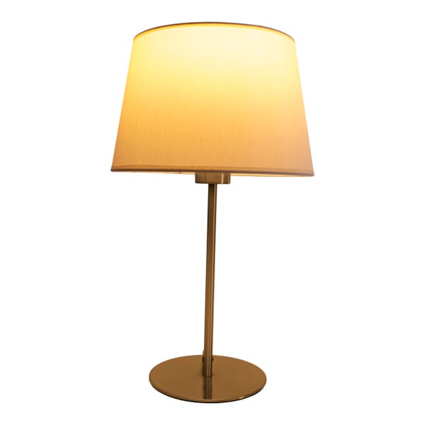 Tischleuchte BOLOGNA h: 45cm beige/messing
