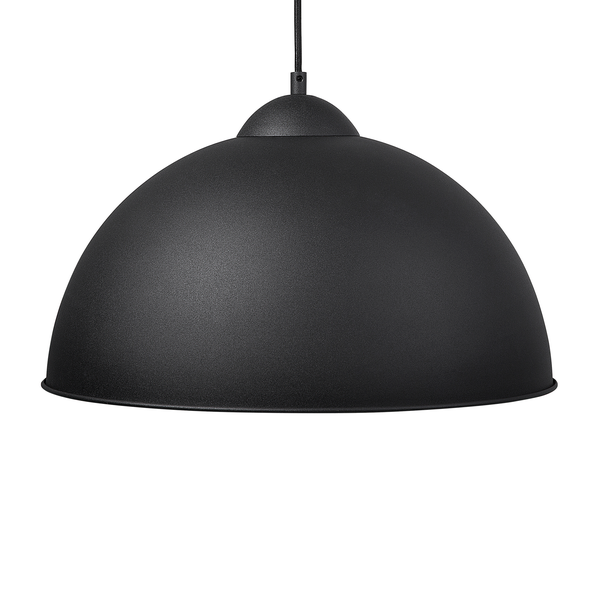 Schwarze Hängelampe im Industriedesign