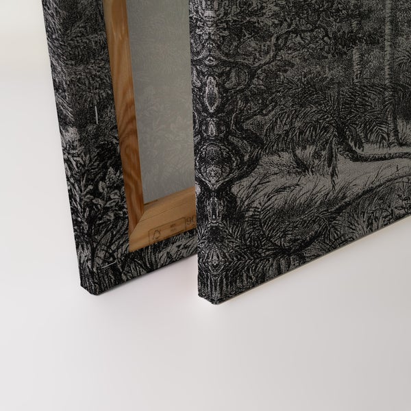 Wandbild auf Leinwand mit Waldmotiv auf Holzkeilrahmen gespannt