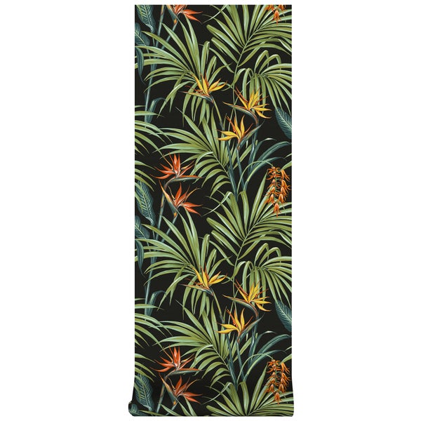 Vliestapeten Strelitzia Bl�tter Multicolour