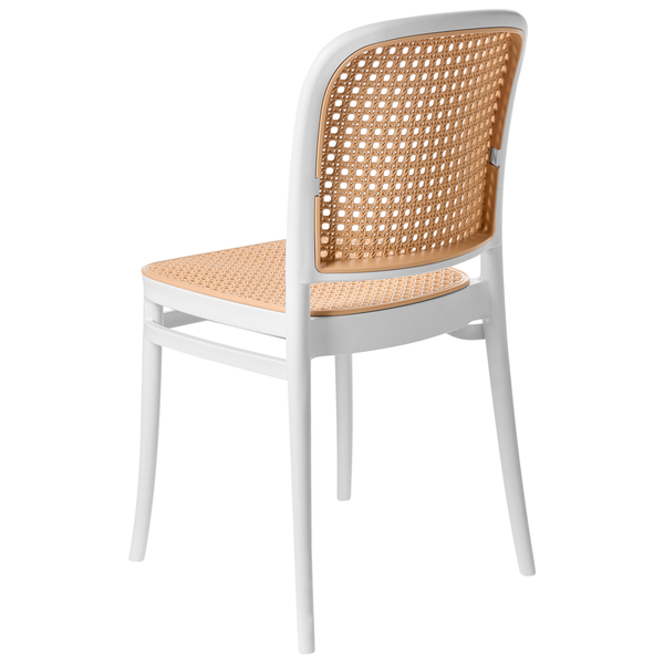 Esszimmerstuhl 4er Set PLOSE Weiß / Beige