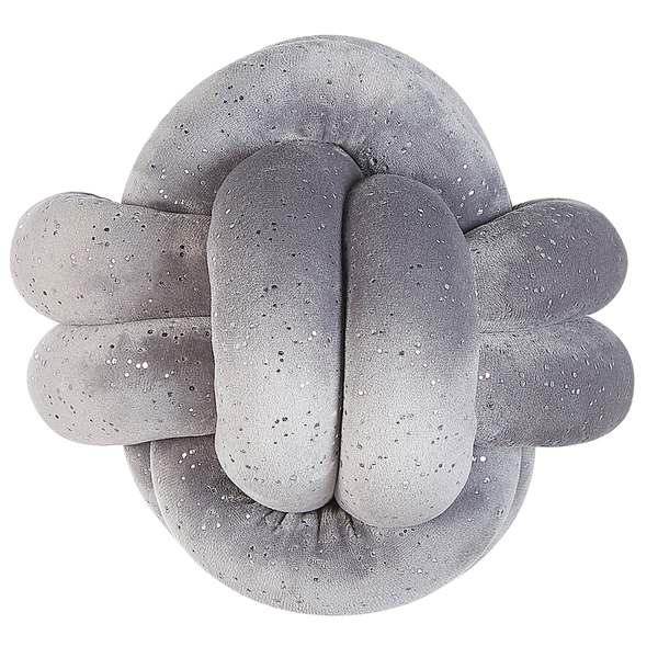 Dekokissen MALNI Samtstoff 20 x 20 cm Grau Ohne Muster