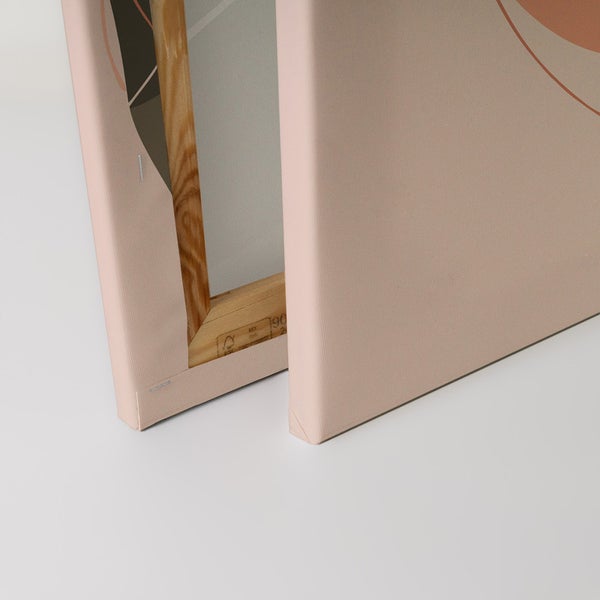 Nahaufnahme einer Leinwand auf einem Holzkeilrahmen