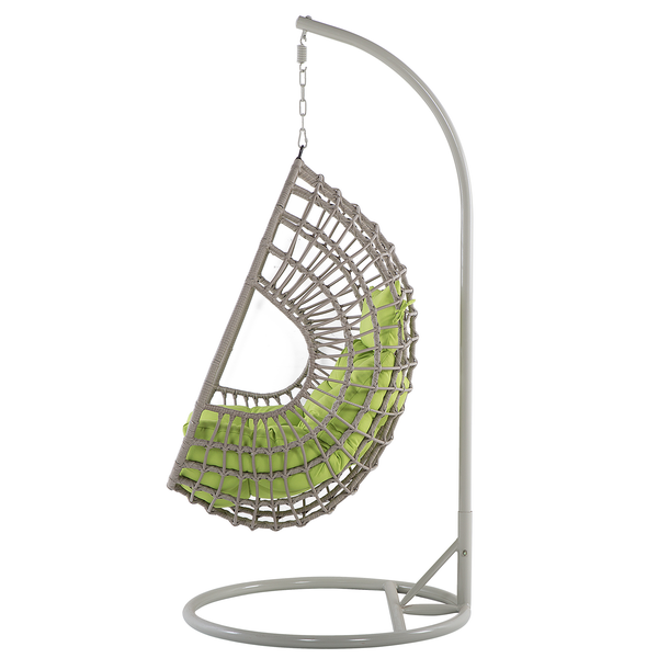 Hängesessel mit Gestell ARPINO Polyrattan Beige