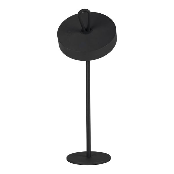 LED-Akku-Tischleuchte magnetisch ELLA für Außen und Innen, aus Metall und Kunststoff in Schwarz, 35 cm hoch