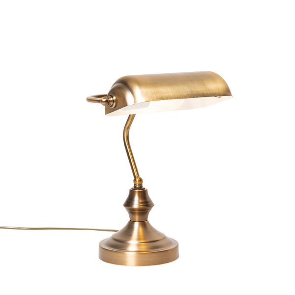 Klassische Tischlampe/Notarlampe Bronze - Banker