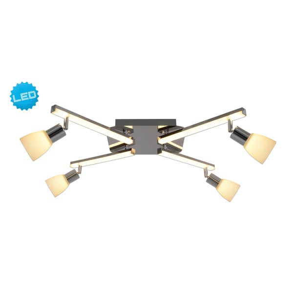 LED Deckenleuchte mit vier Strahlern
