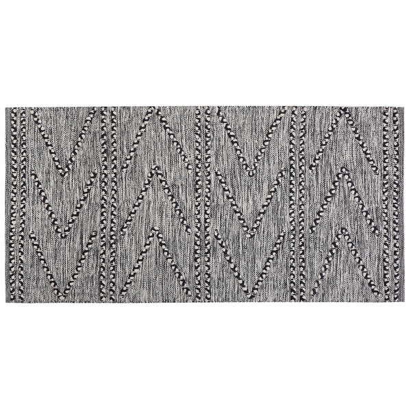 Teppich TERMAL Schwarz 80 x 150 cm Baumwolle