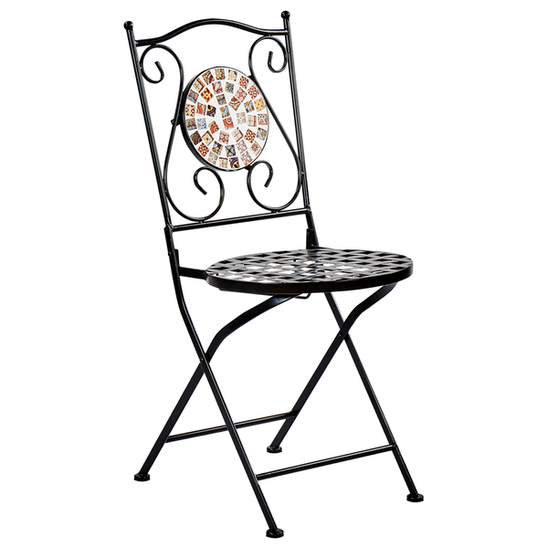 Gartenstuhl 2er Set CASARIO Metall Schwarz