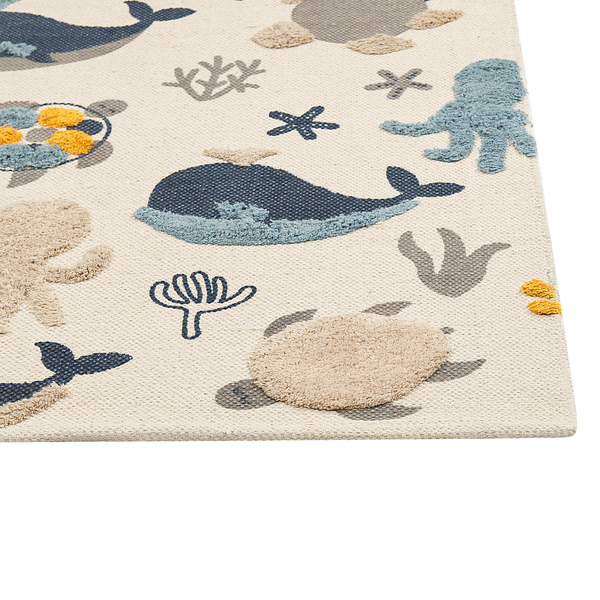 Kinderteppich PORSEA Bunt 80 x 150 cm Baumwolle