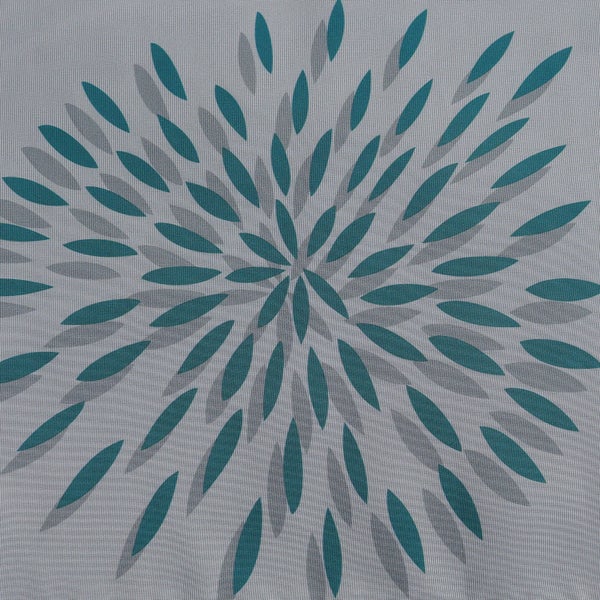 Textil mit abstraktem Blütenmuster