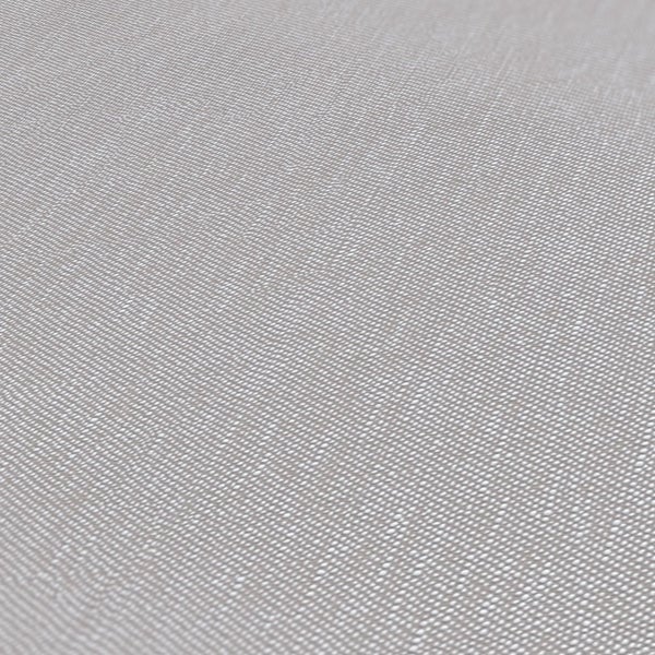 Nahaufnahme eines grauen Stoffes mit feiner Webstruktur