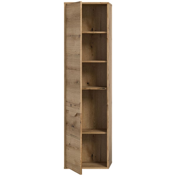 Zeno Hochschrank Bad wandhängend 1 Tür Eiche Dekor. 44 X 32 X 164 cm
