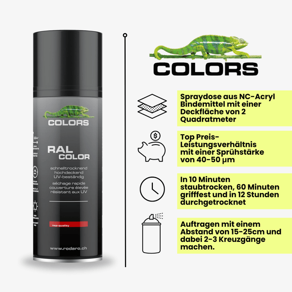 COLORS Sprühlack 400ml RAL8011 Nussbraun Glanz