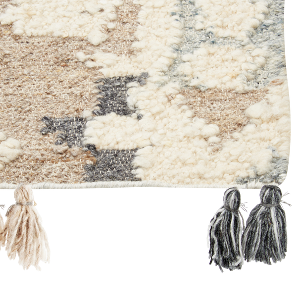 Teppich MRGAVET Beige 80 x 150 cm Wolle Kelim