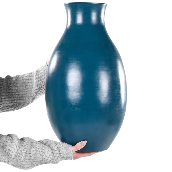 Dekovase STAGIRA Keramik 48 cm Blau