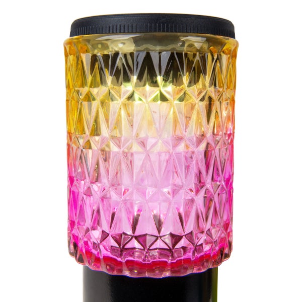 Dekorative Gartenleuchte aus Glas