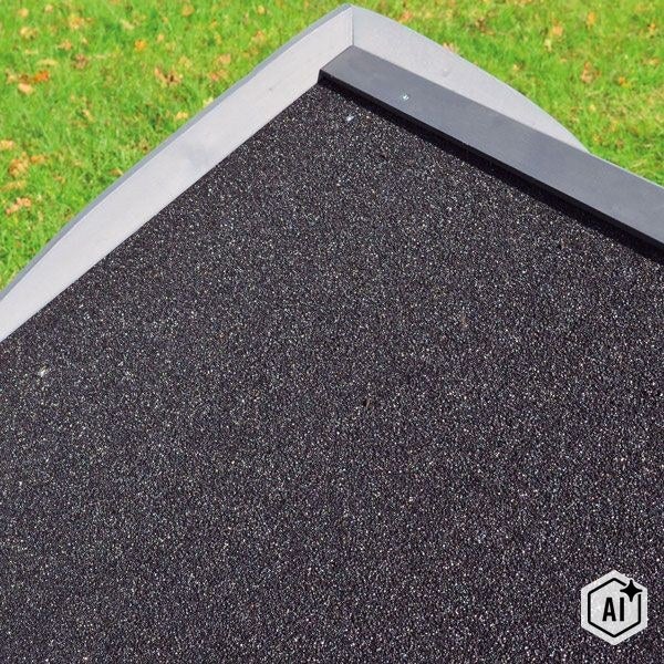 Dachpappe mit Dachleiste zur Dacheindeckung eines Gartenhauses