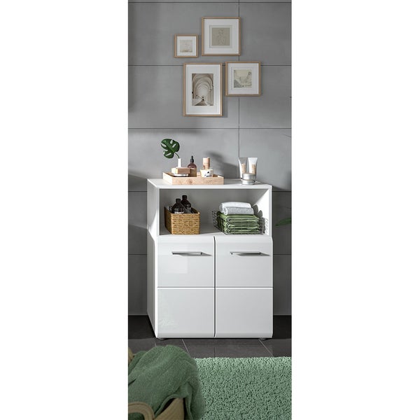Xonox.home Unterschrank Ice BxHxT 60 x 80 cm x 30 cm Frontfarbe weiß hochglanz