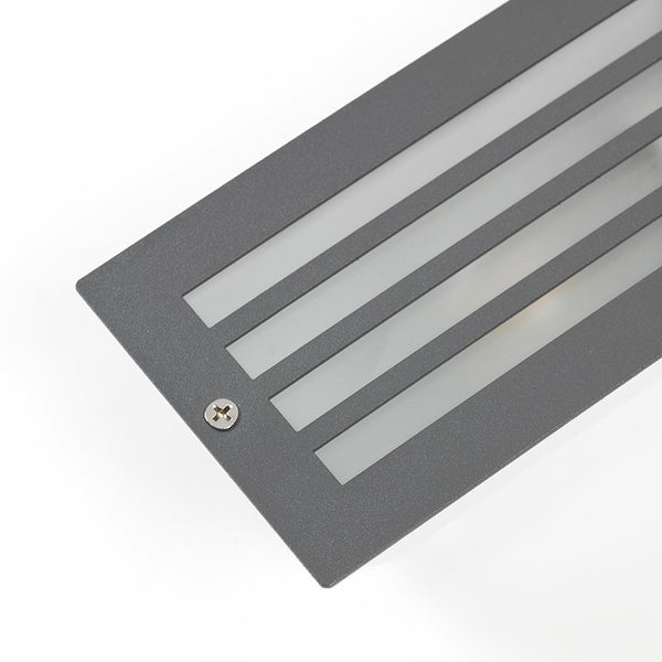Moderne Einbauleuchte dunkelgrau IP44 - Hurricane