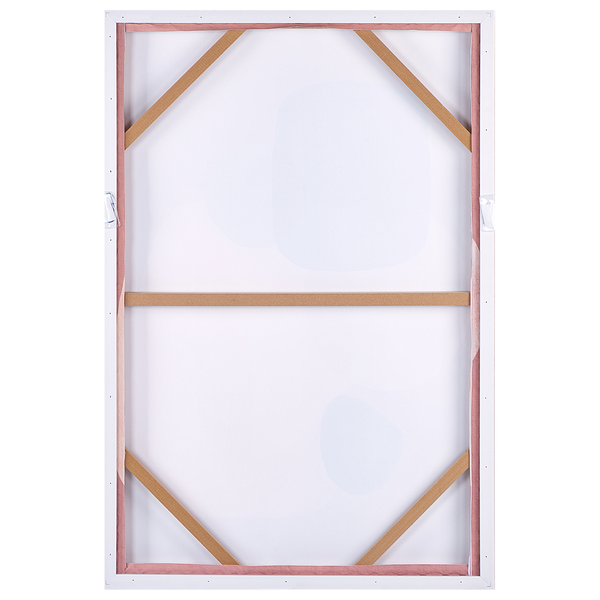 Rückseite einer runden Wanduhr mit Uhrwerk