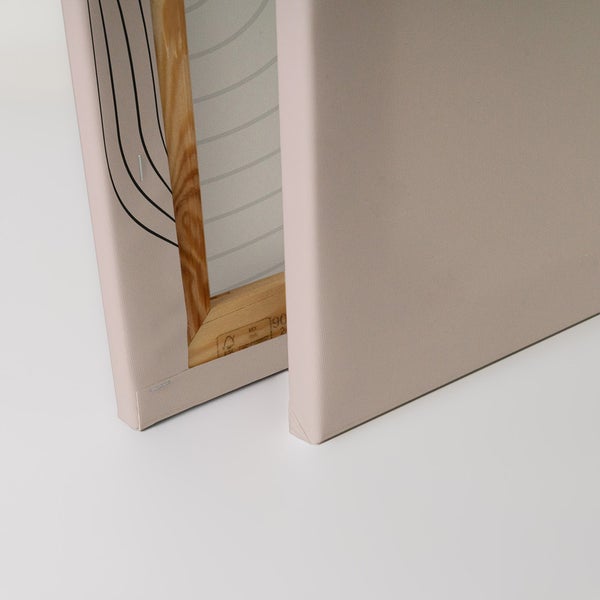 Nahaufnahme von zwei Leinwandbildern mit Holzrahmen