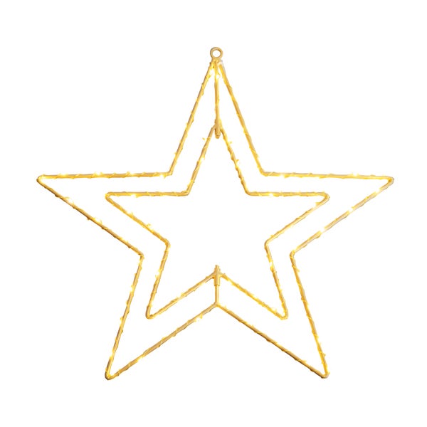 Dekorativer Stern mit Beleuchtung zum Aufhängen