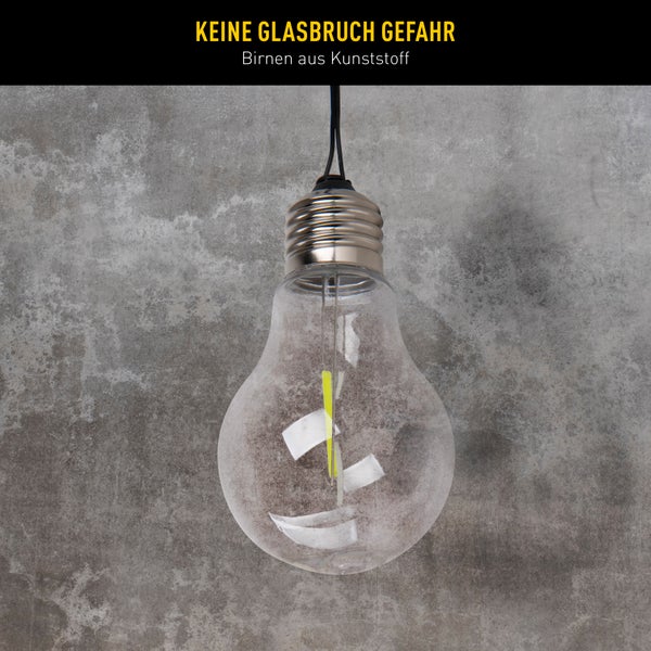 Hängende Glühbirne aus Kunststoff