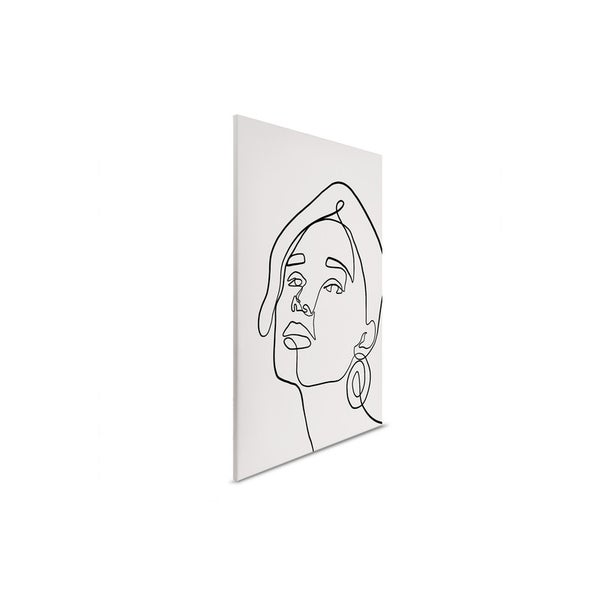 Illustration einer Person mit einem Strich auf Leinwand