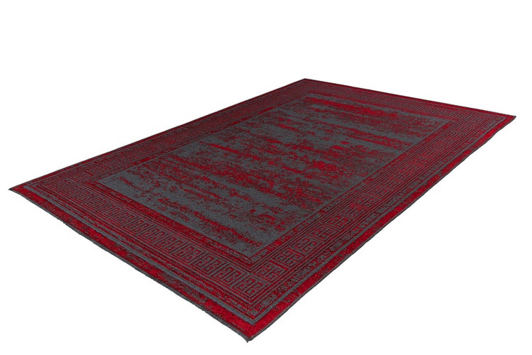 Flachflor Teppich Warata Rot Used-Look, Modern 160 x 230 cm