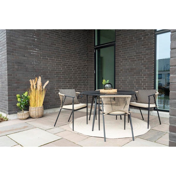 Atlanta Gartentisch Ø120cm Nonwood schwarz. 120 X 120 X 74 cm