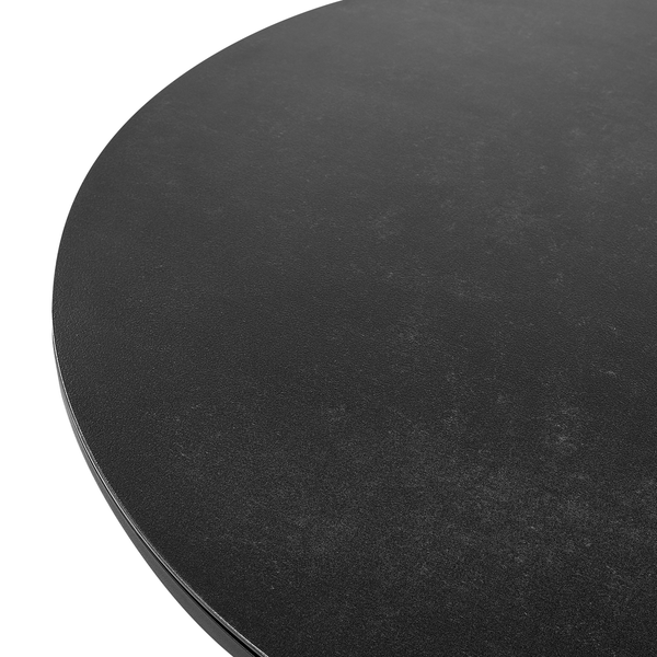 Detailansicht einer runden Tischplatte