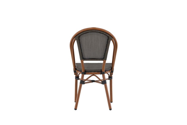Bistro Stuhl mit Rückenlehne aus Rattan