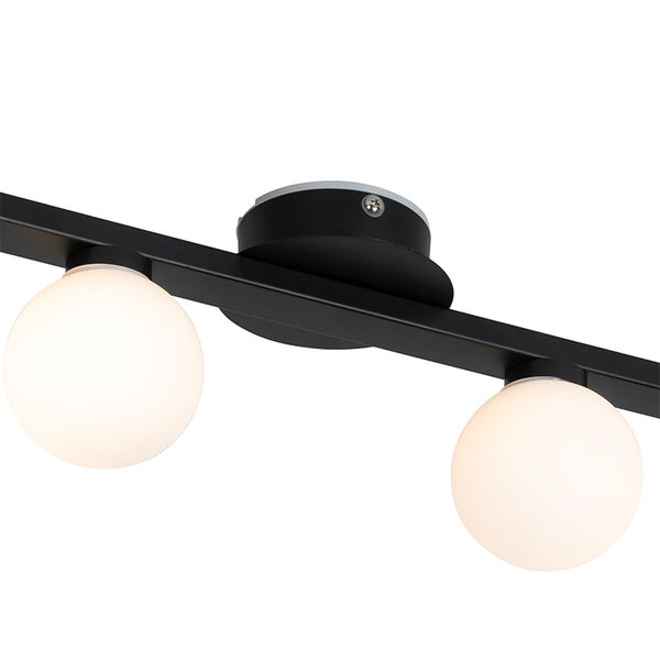 Moderne Deckenleuchte schwarz IP44 4-flammig - Cederic