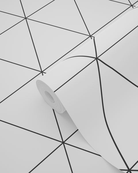 Origin Wallcoverings Tapete grafische Dreiecke Schwarz-Weiß - 53 cm x 10.05 m - 347683
