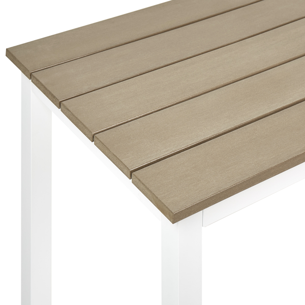 Gartentisch MESSINA 100 cm 52 cm Weiß