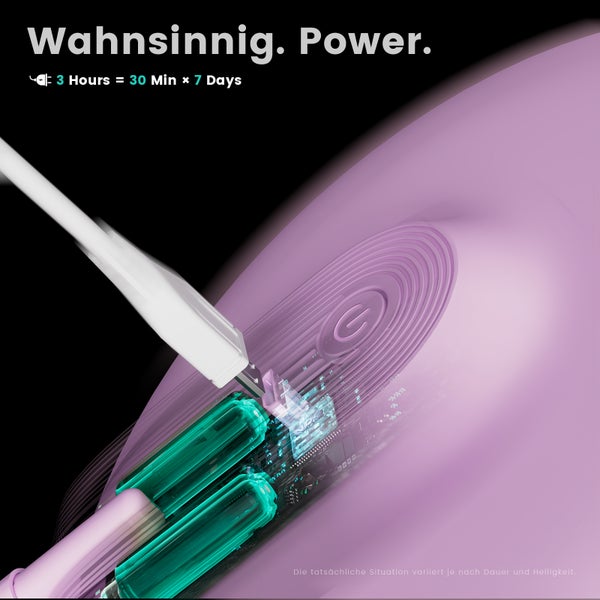 Elektrische Zahnbürste mit Ladegerät für lange Akkulaufzeit