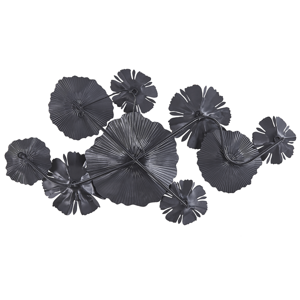 Wanddekoration aus Metall mit Blumenmuster
