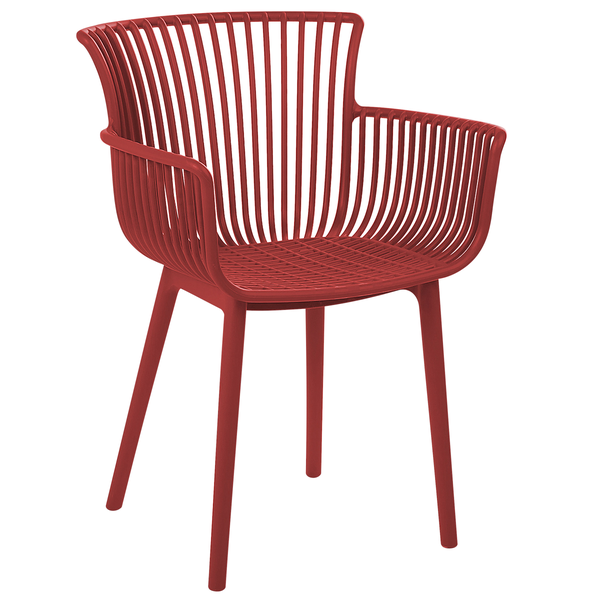 Gartenstuhl 4er Set PESARO Rot