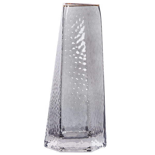 Blumenvase LILAIA Glas 27 cm Grau