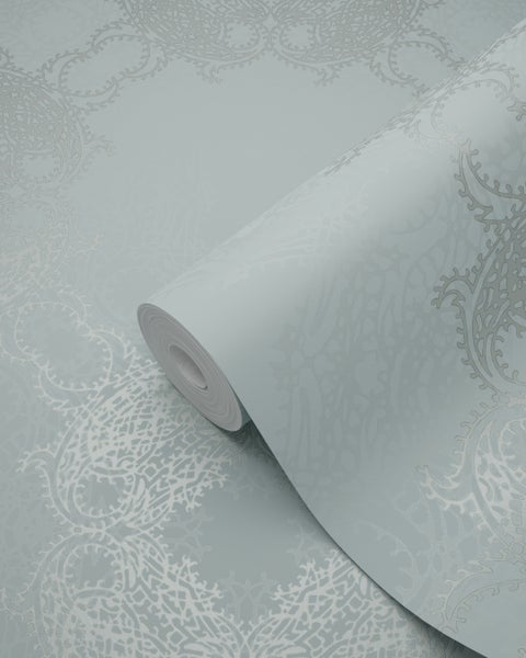 Origin Wallcoverings Tapete grafische Form Meeresgrün - 53 cm x 10,05 m - 346222