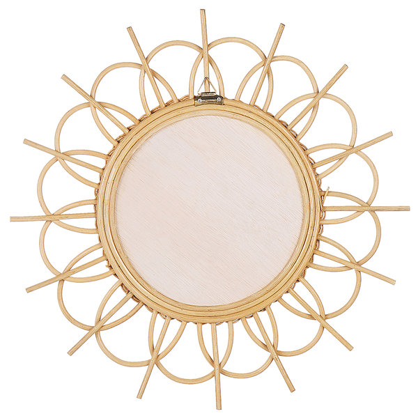 Wandspiegel TELAKIA 60 cm 60 cm Rattan Naturfarben