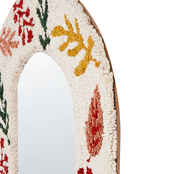 Wandspiegel KUTAISI 40 cm 50 cm Baumwolle Cremeweiß