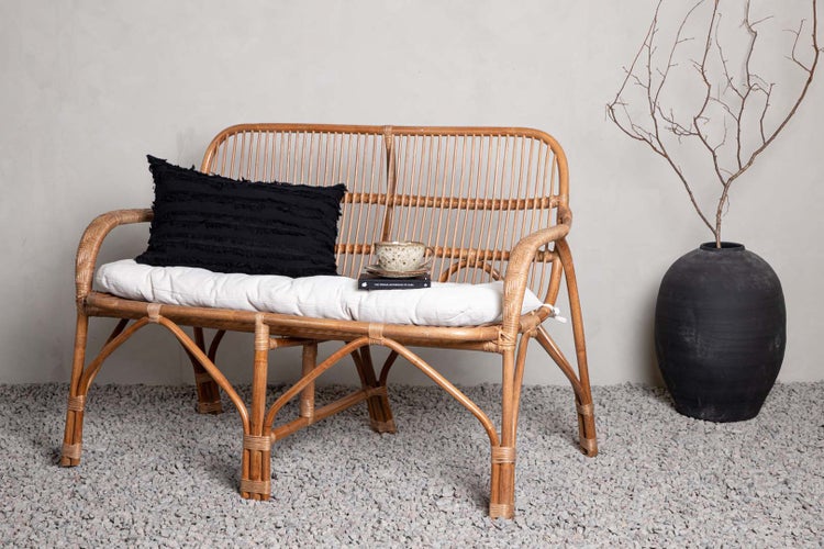 Nella Gartensofa mit Gartenkissen 2 Pers. natur. 130 X 82 X 93 cm
