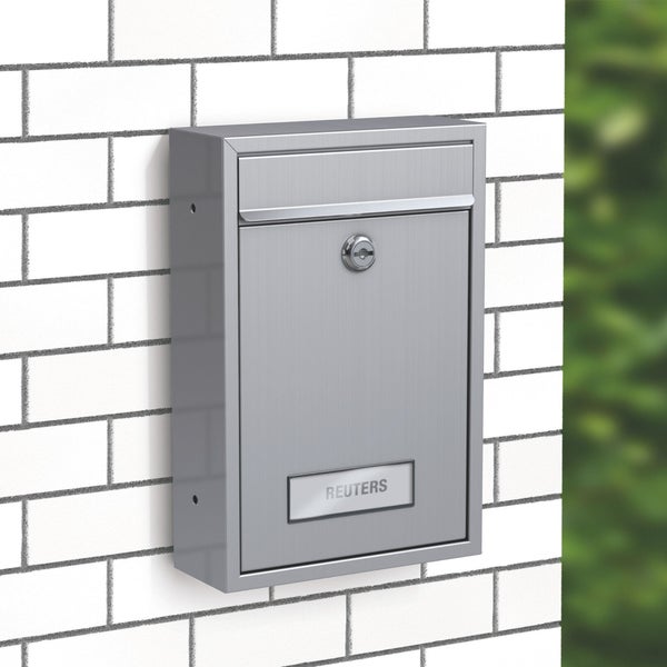 Technische Zeichnung eines Briefkastens mit Maßangaben