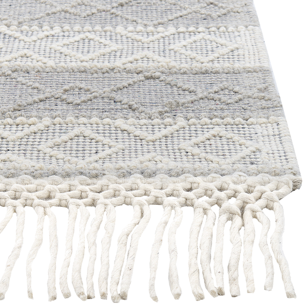 Teppich TONYA Grau 160 x 230 cm Wolle