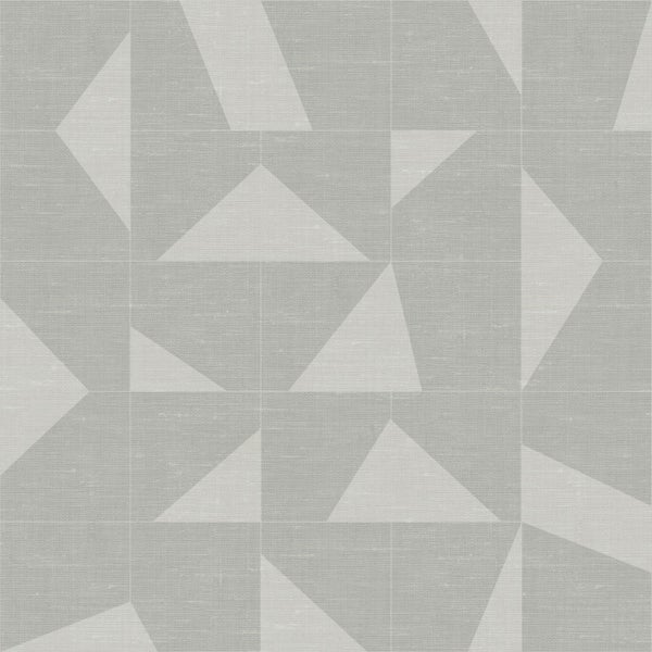 Origin Wallcoverings Tapete grafisches Muster in Gewebeoptik Hellgrau - 53 cm x 10.05 m - 347754