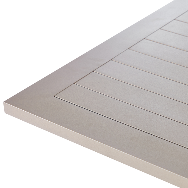 Gartentisch CASCAIS 200 cm 105 cm Metall Taupe