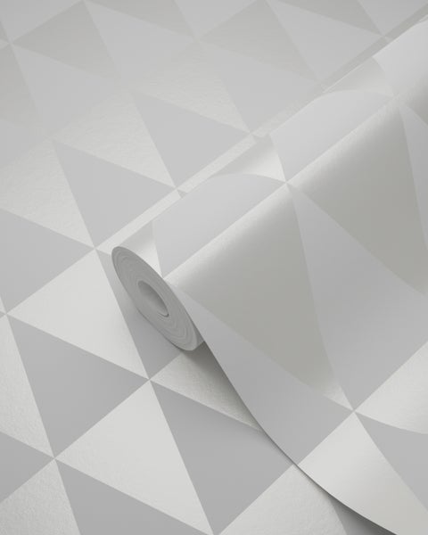 Origin Wallcoverings Tapete grafische Dreiecke Weiß - 53 cm x 10.05 m - 347695